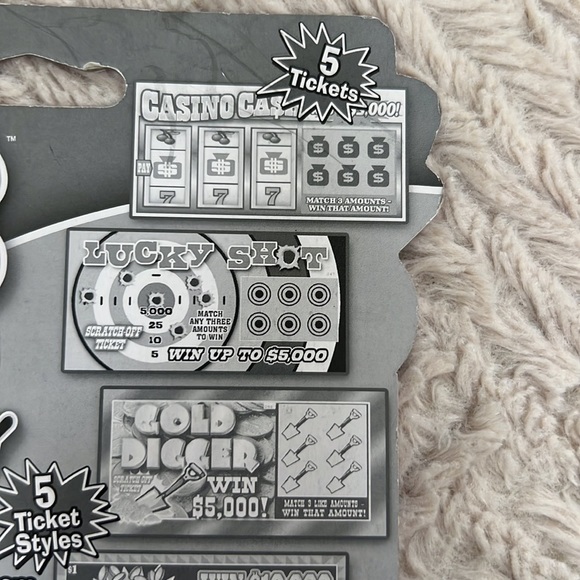 Fake Lottery Ticket Scratch Tickets (5 Tickets) Prank Gag Winning Tickets - Picture 8 of 16